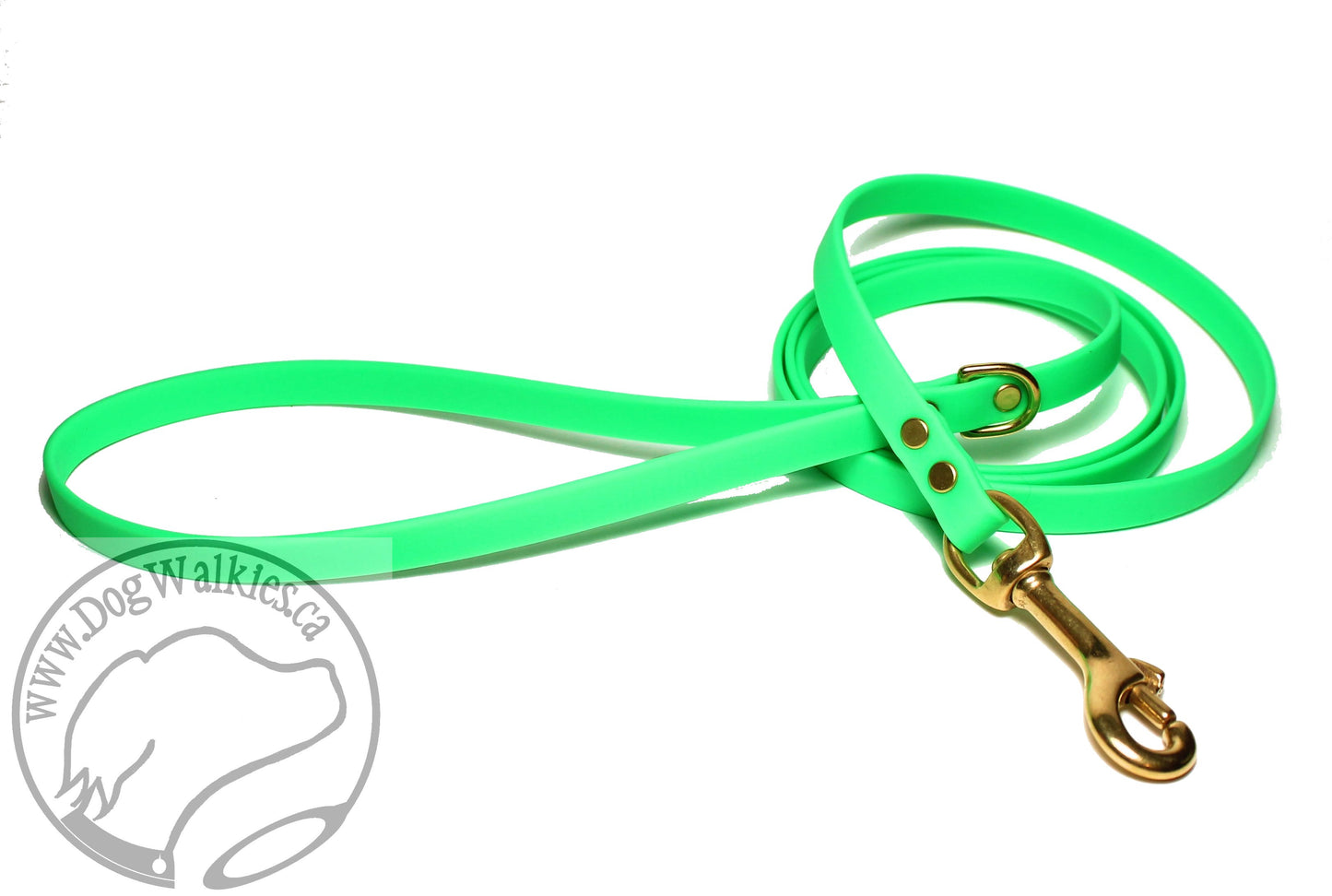 Neon Apple Green Biothane Small Dog Leash