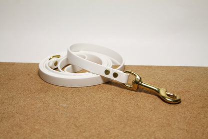 Snow White Biothane Small Dog Leash