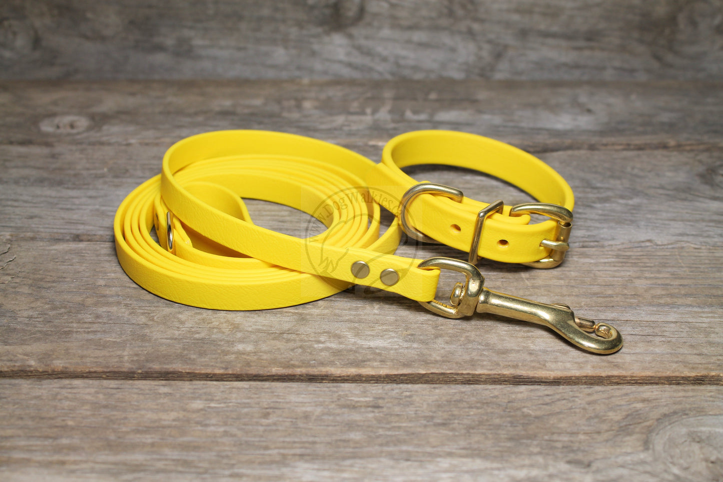Sunflower Yellow Biothane Small Dog Leash
