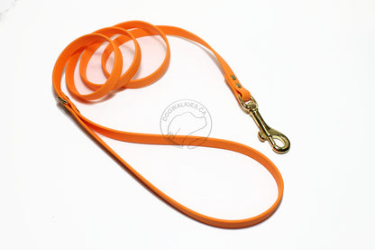 Thin Biothane Leash 1/2" (12mm) wide - waterproof leash - all colours