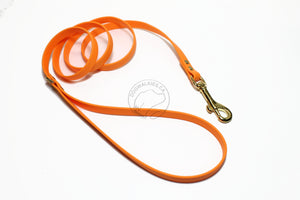 Bright Pumpkin Orange Biothane Small Dog Leash