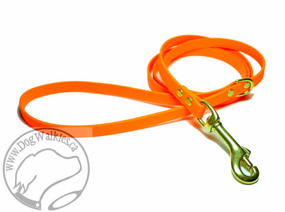 Thin Biothane Leash 1/2" (12mm) wide - waterproof leash - all colours