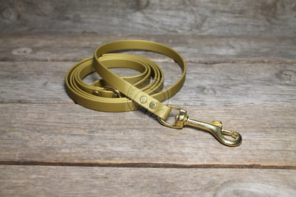 Gold Biothane Small Dog Leash