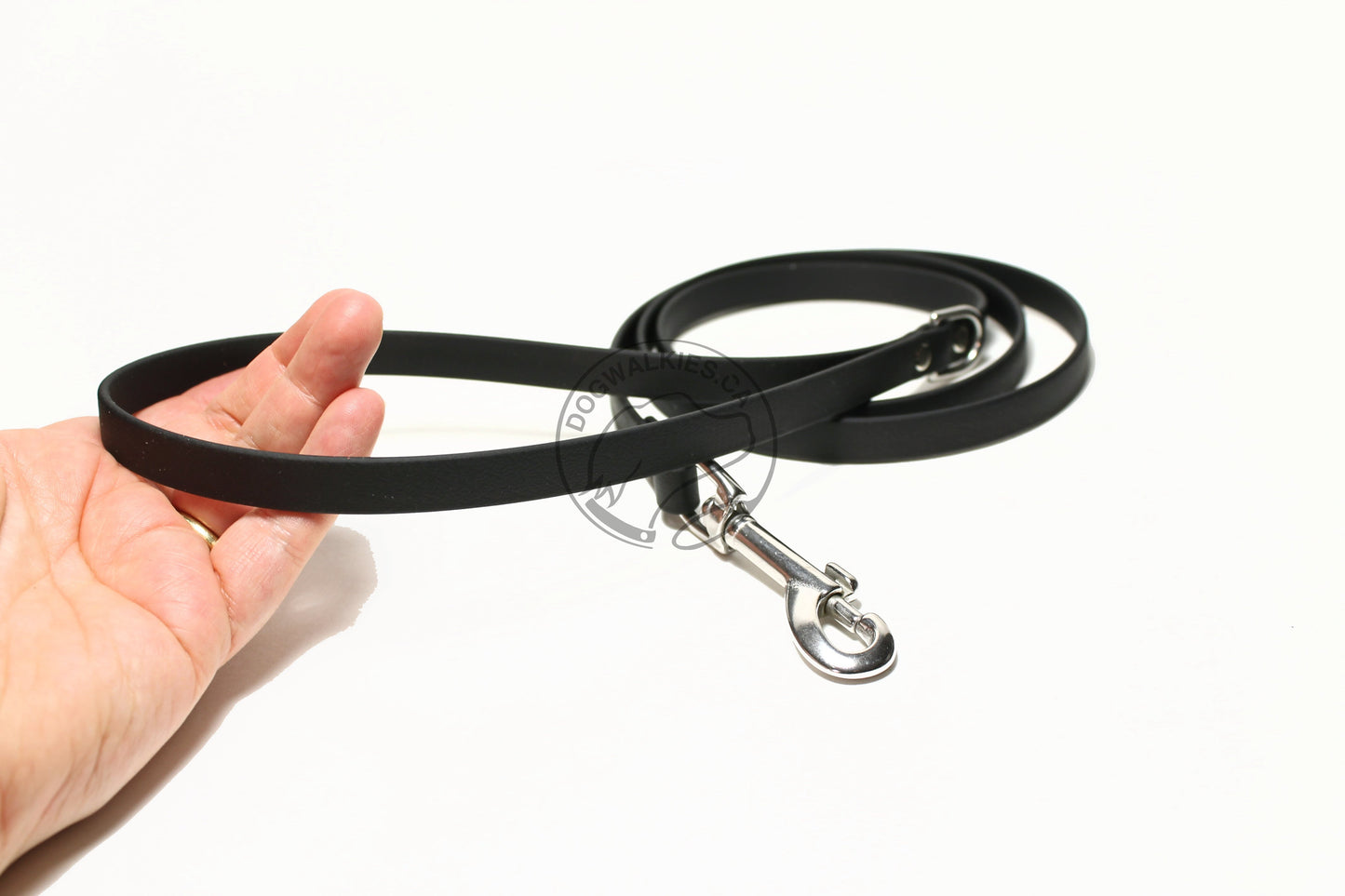 Jet Black Biothane Small Dog Leash