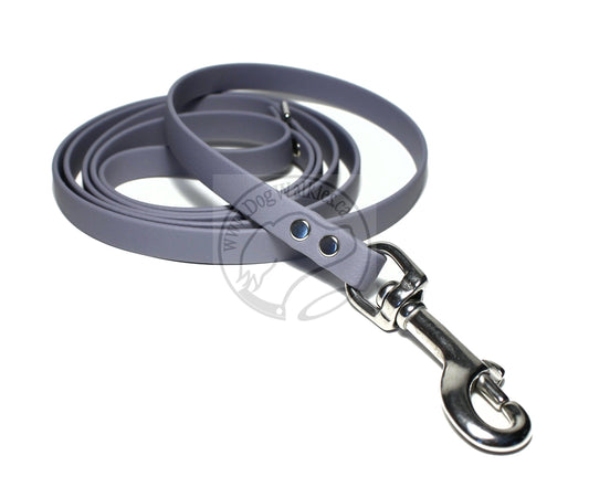 Stormy Grey or Gray Biothane Small Dog Leash