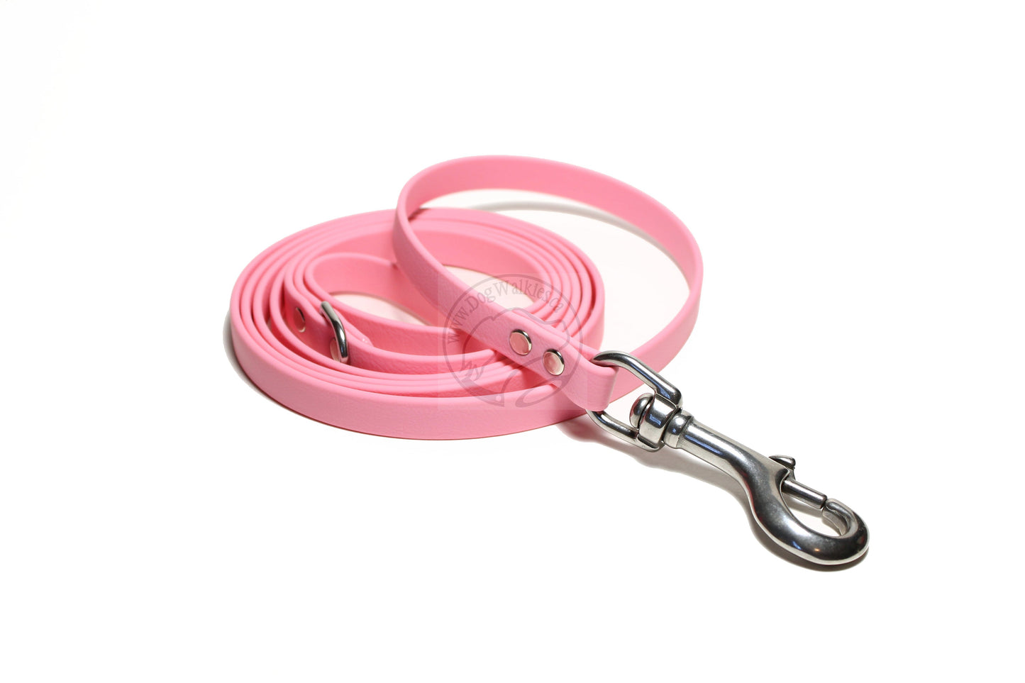 Bubblegum Pink Biothane Small Dog Leash 12mm (1/2") wide