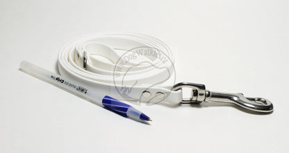 Snow White Biothane Small Dog Leash