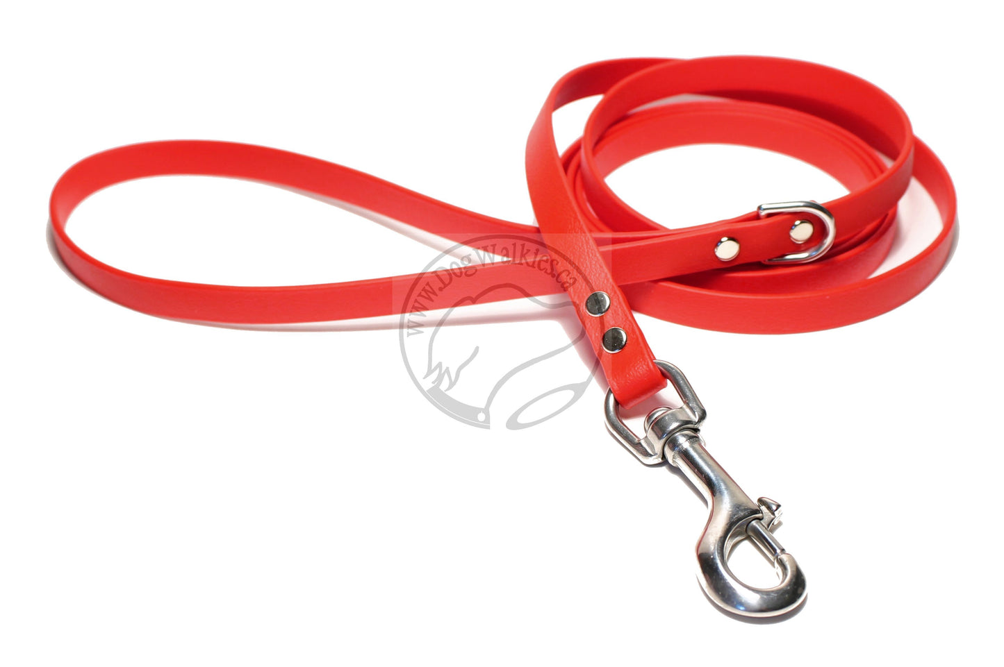 Poppy Red Biothane Small Dog Leash