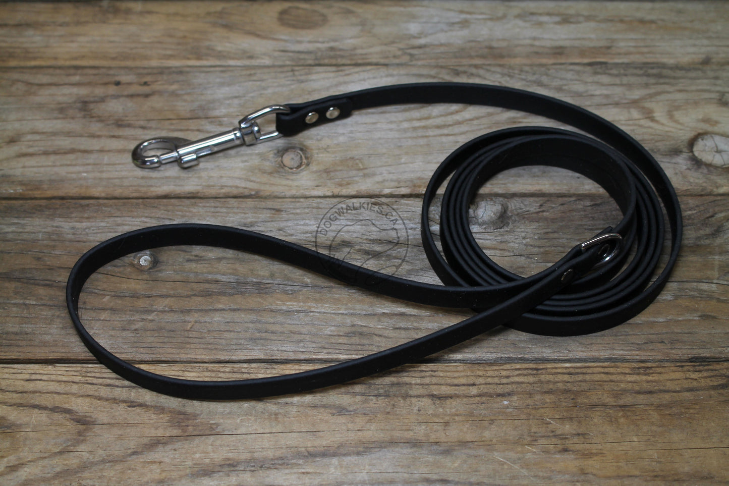 Jet Black Biothane Small Dog Leash