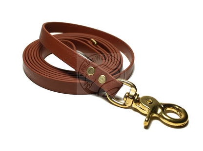 Milk Chocolate Brown Biothane Small Dog Leash