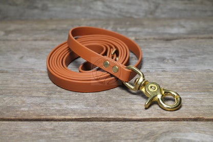 Thin Biothane Leash 1/2" (12mm) wide - waterproof leash - all colours