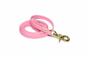 Bubblegum Pink Biothane Small Dog Leash 12mm (1/2") wide