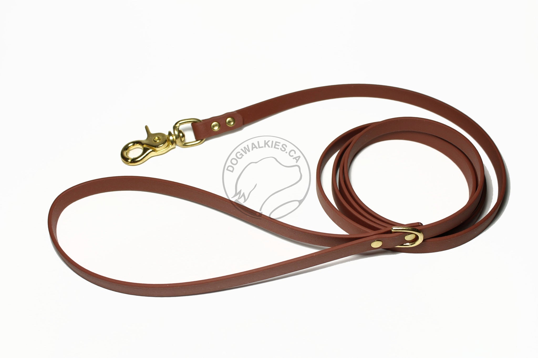 Milk Chocolate Brown Biothane Small Dog Leash