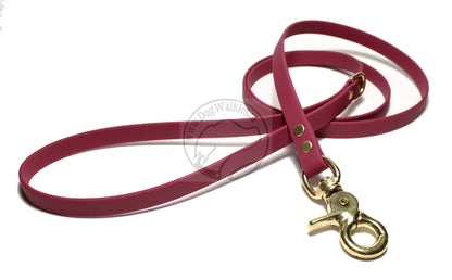 Thin Biothane Leash 1/2" (12mm) wide - waterproof leash - all colours