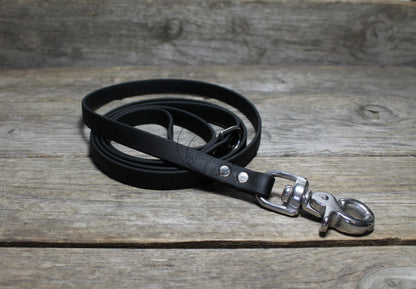 Jet Black Biothane Small Dog Leash