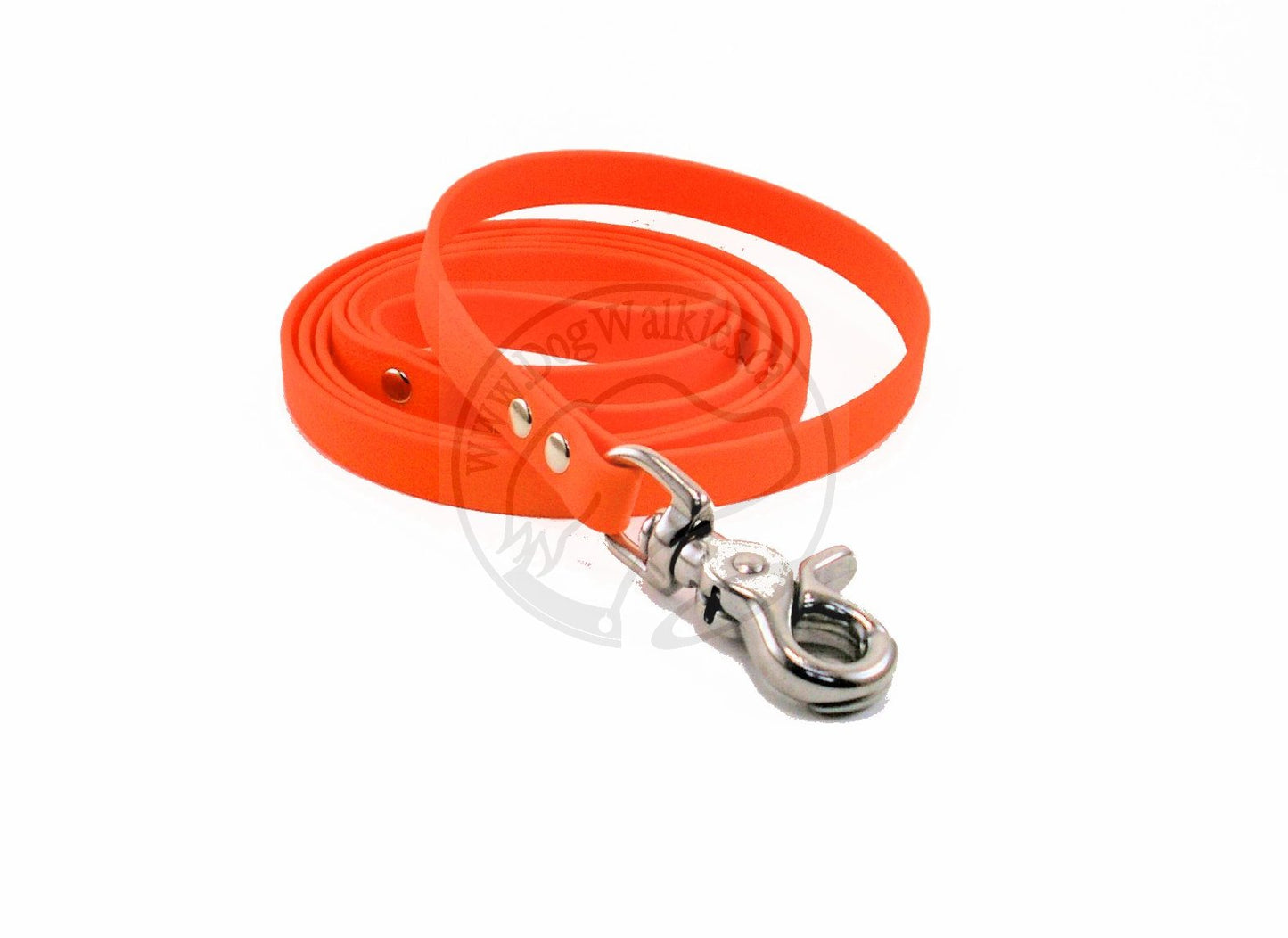 Neon Blaze Orange Biothane Small Dog Leash