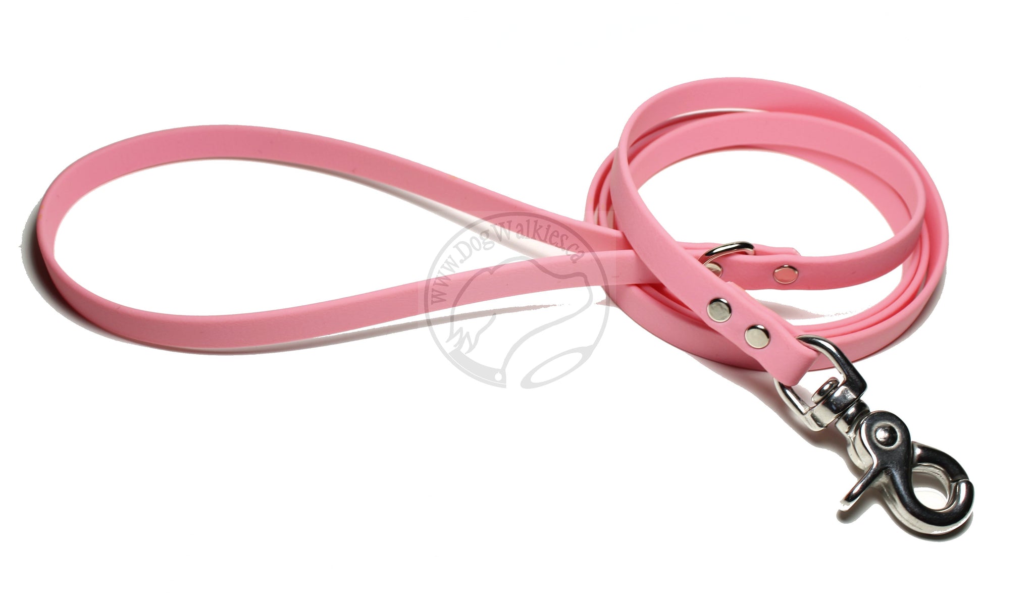 Bubblegum Pink Biothane Small Dog Leash 12mm (1/2") wide