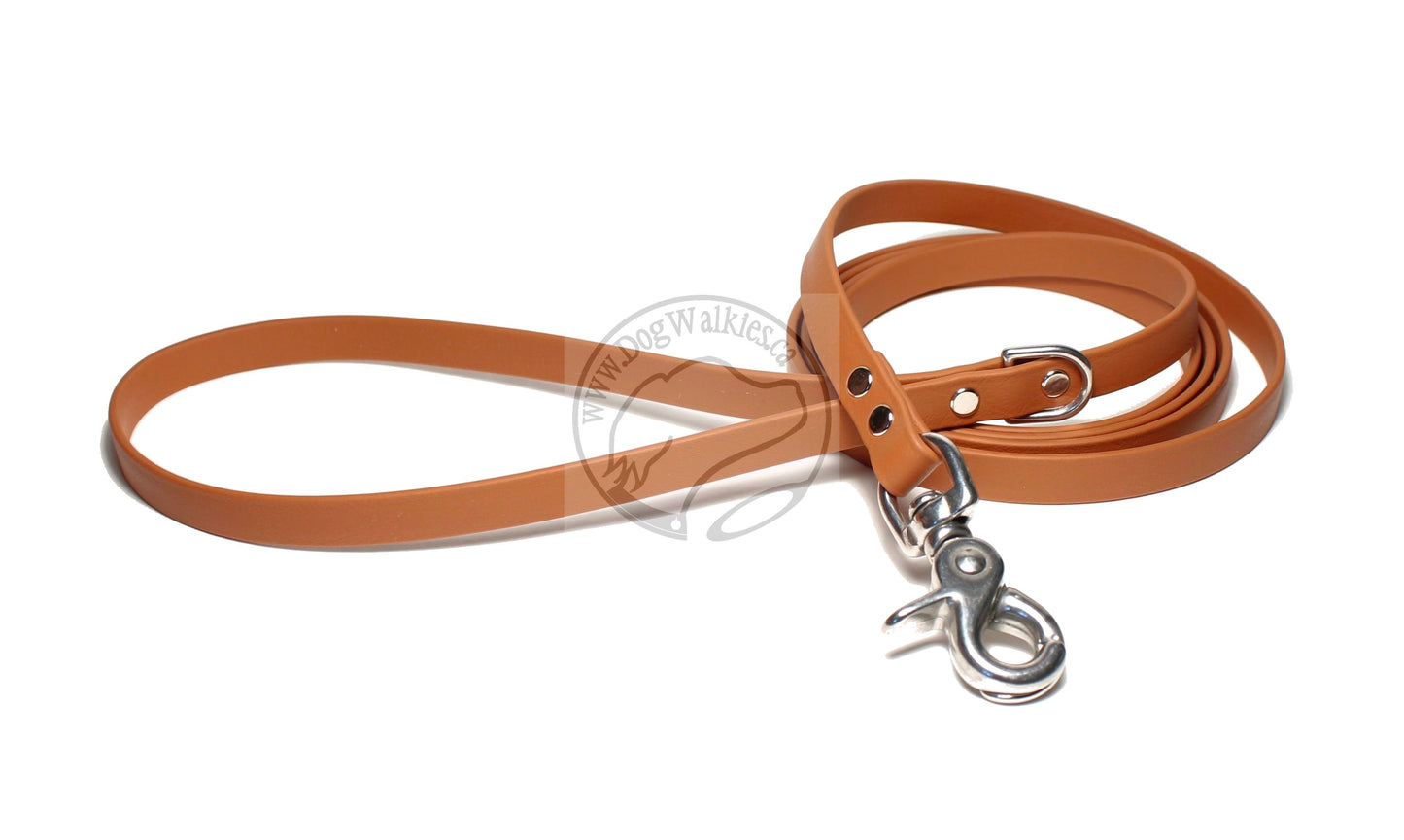 Caramel Brown Biothane Small Dog Leash