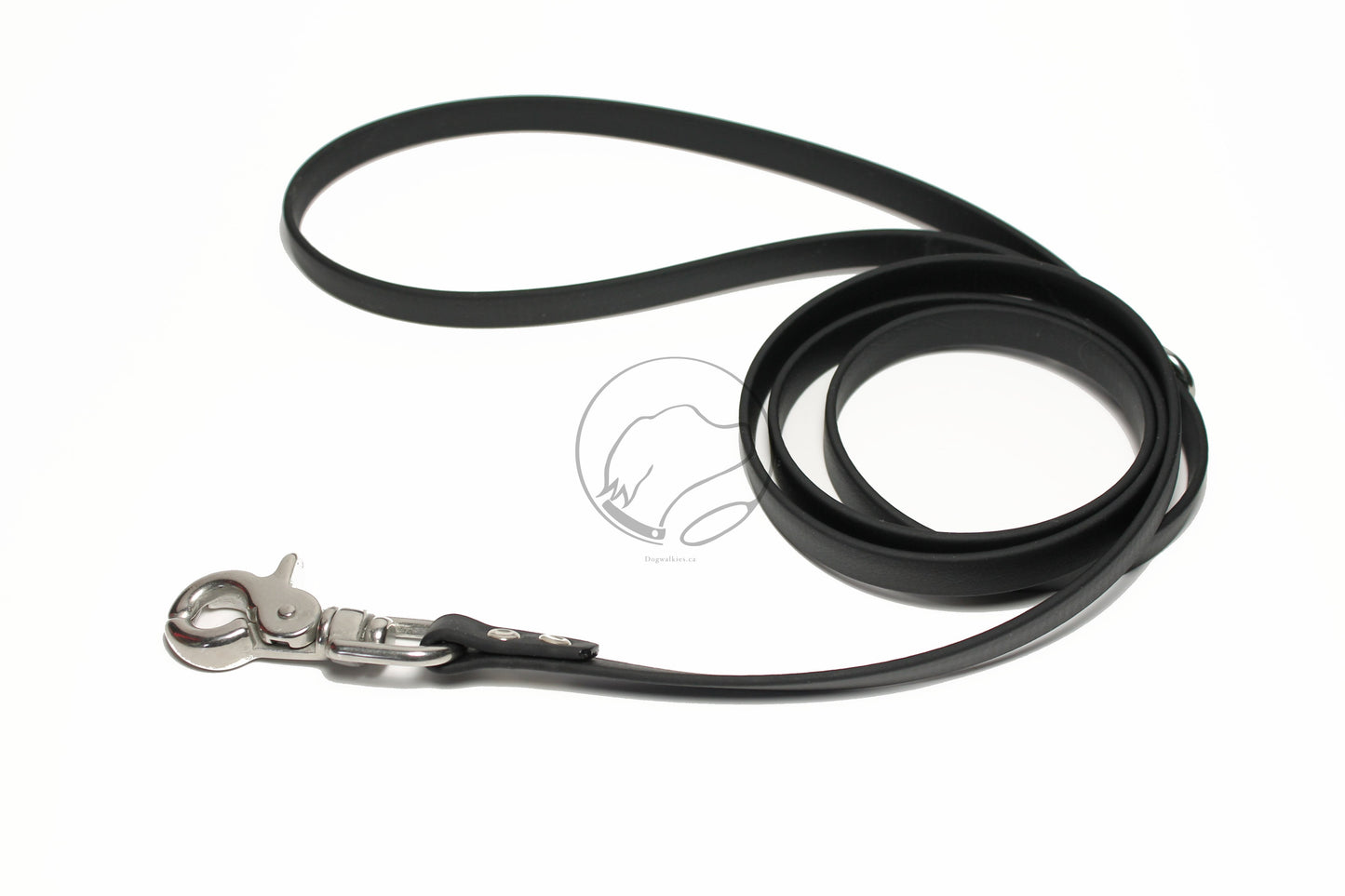 Jet Black Biothane Small Dog Leash