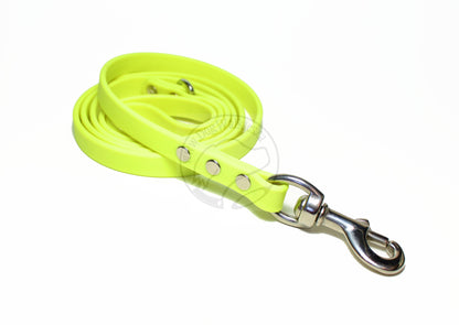 Neon Yellow Biothane Dog Leash - Regular 16mm (5/8") width