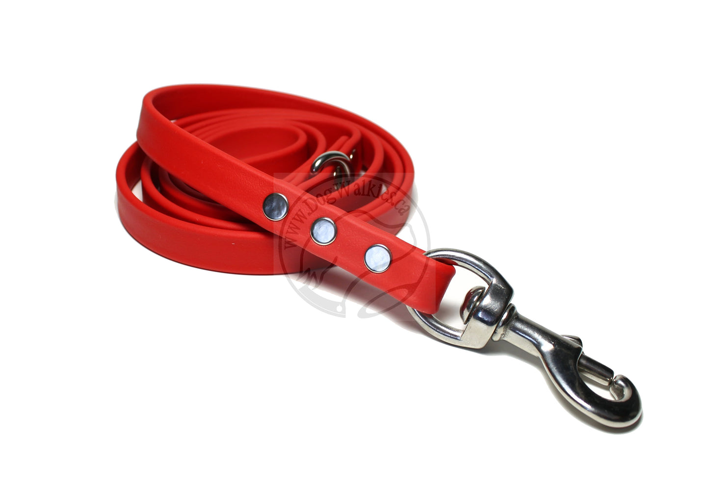 Poppy Red Biothane Dog Leash - Regular 16mm (5/8") width