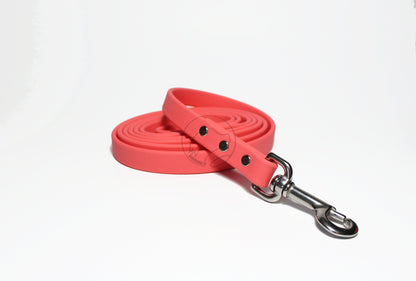 Peach Coral Biothane Dog Leash - Regular 16mm (5/8") width