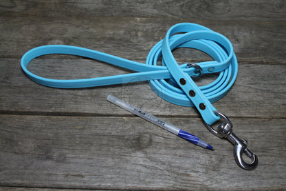 Frozen Blue Biothane Dog Leash - Regular 16mm (5/8") width