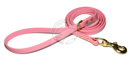 Bubblegum Biothane Dog Leash - Regular 16mm (5/8") width