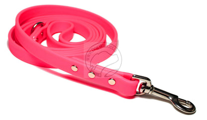 Neon Pink Biothane Dog Leash - Regular 16mm (5/8") width