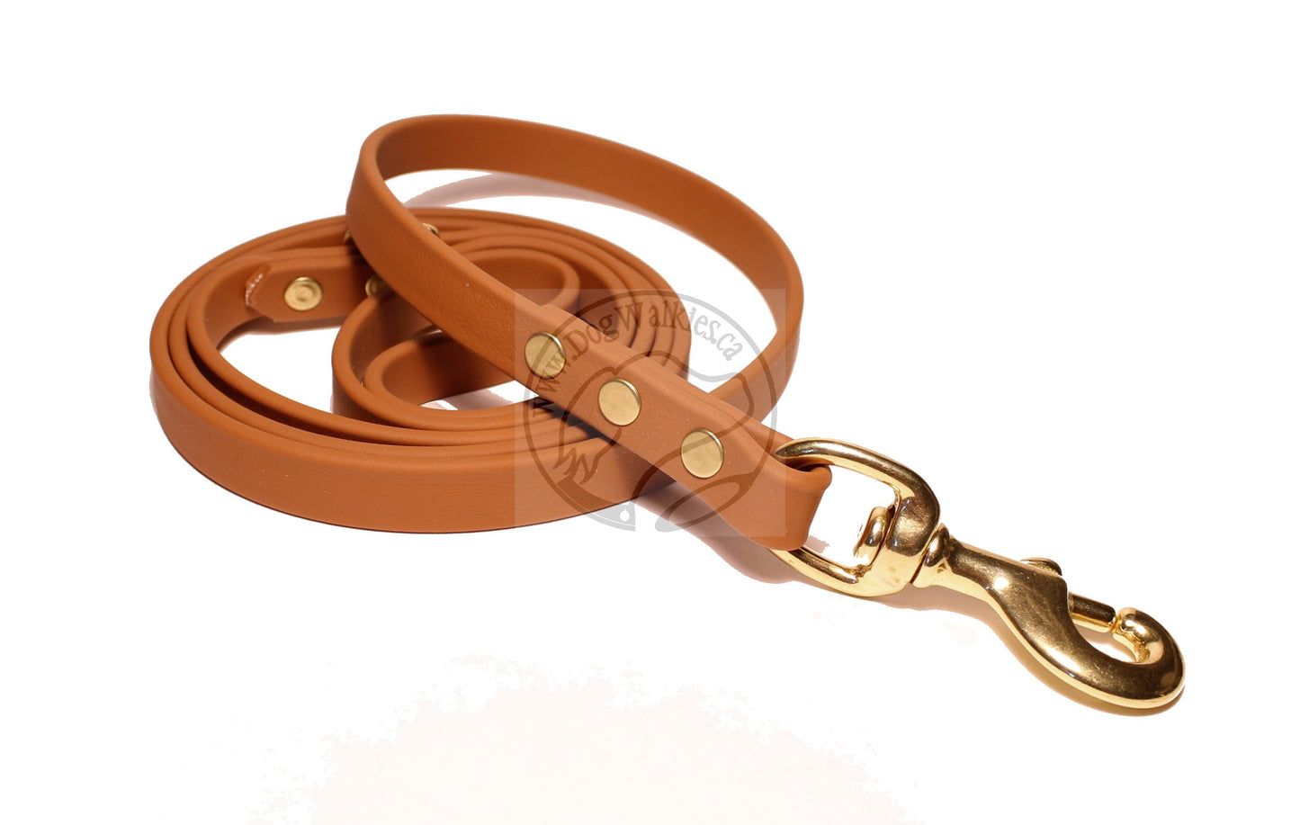 Caramel Brown Biothane Dog Leash - Regular 16mm (5/8") width