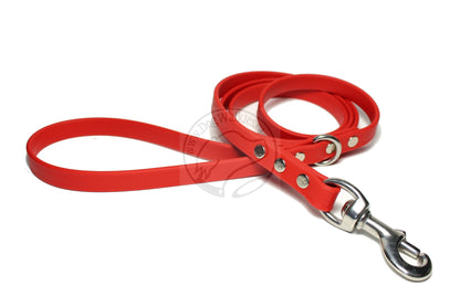Poppy Red Biothane Dog Leash - Regular 16mm (5/8") width