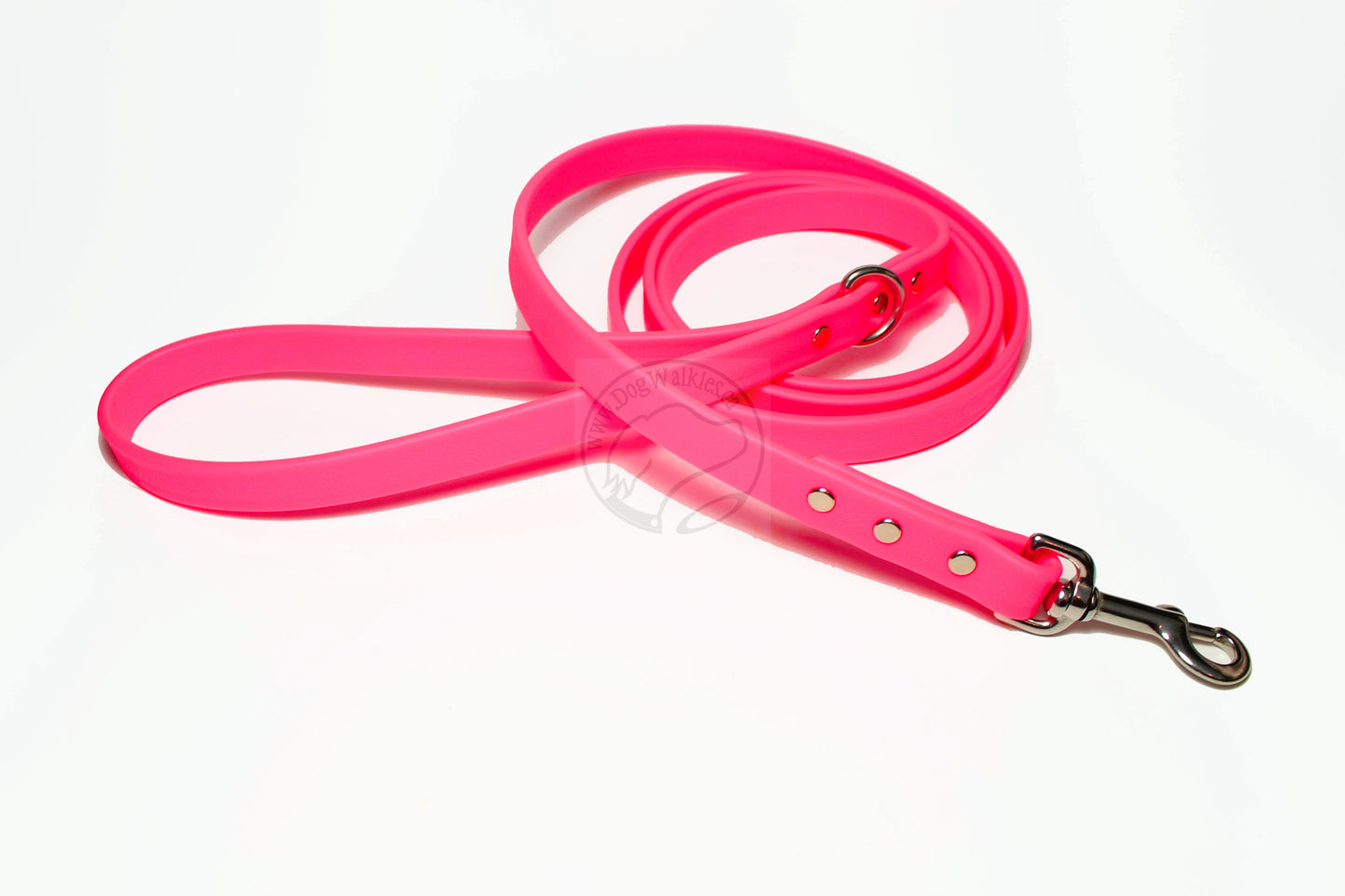 Neon Pink Biothane Dog Leash - Regular 16mm (5/8") width