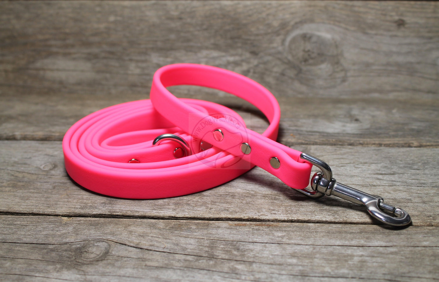 Neon Pink Biothane Dog Leash - Regular 16mm (5/8") width