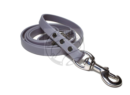Stormy Grey or Gray Biothane Dog Leash - Regular 16mm (5/8") width
