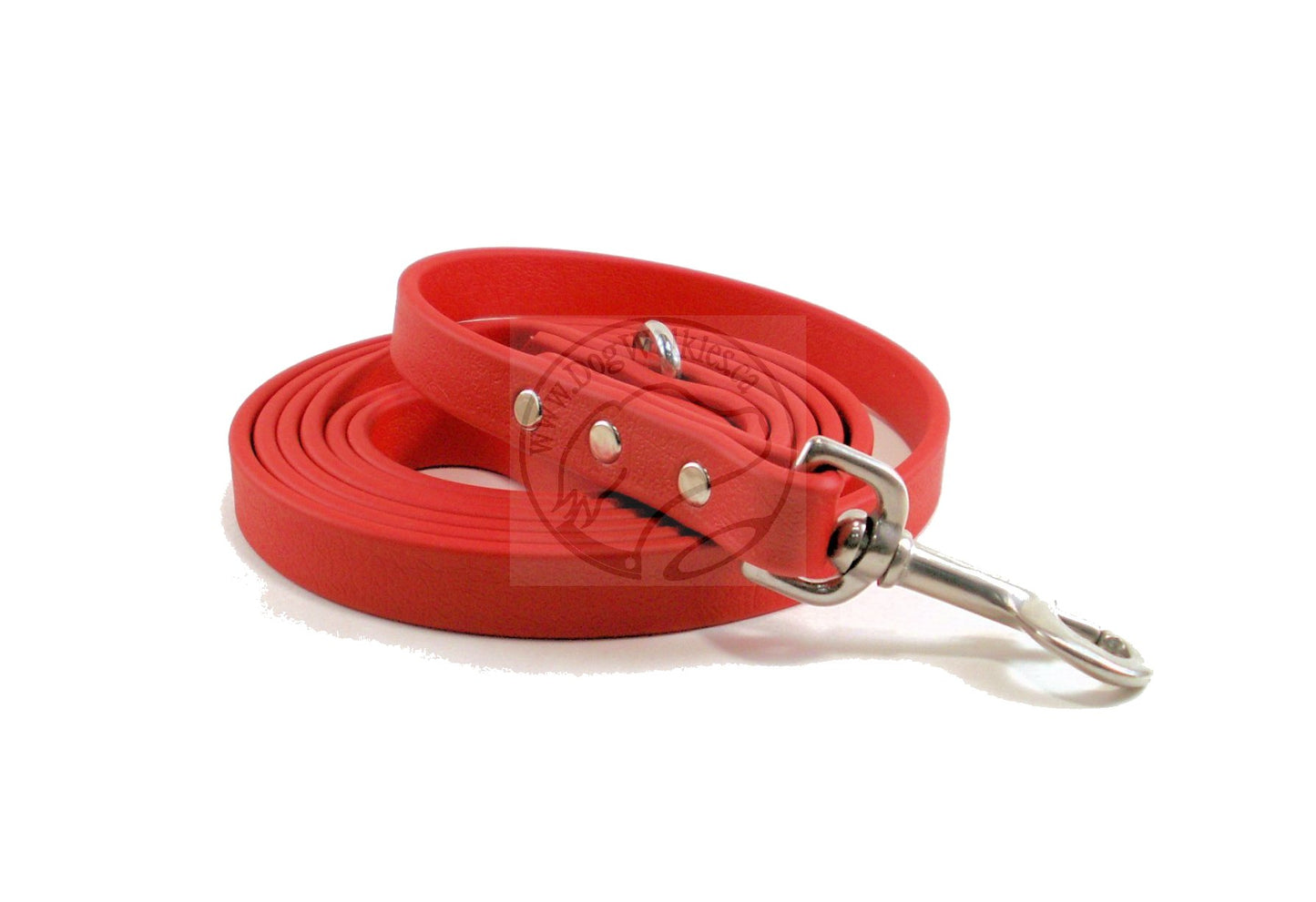 Poppy Red Biothane Dog Leash - Regular 16mm (5/8") width