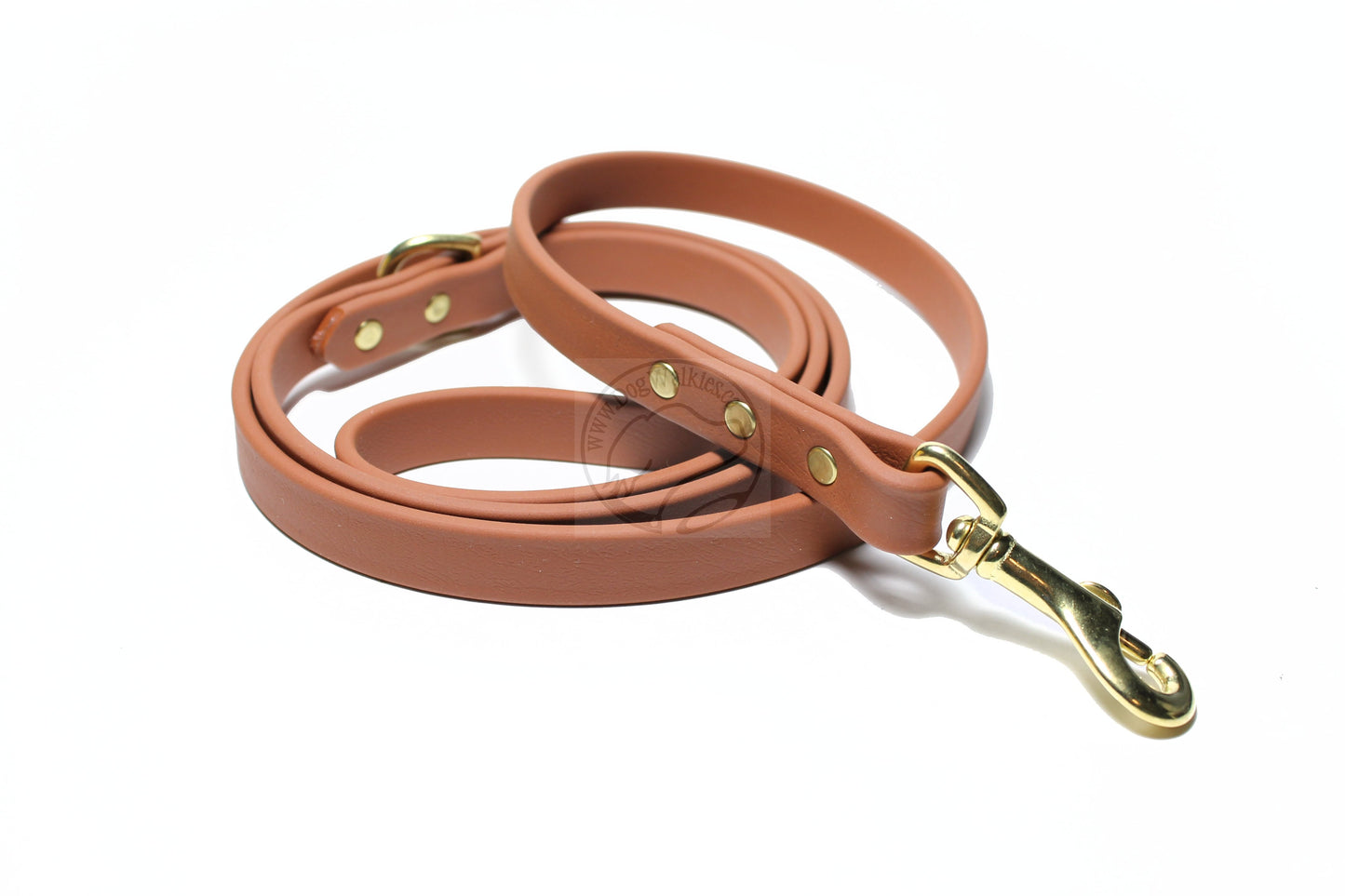 Caramel Brown Biothane Dog Leash - Regular 16mm (5/8") width