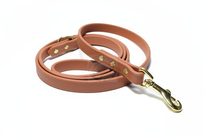 Caramel Brown Biothane Dog Leash - Regular 16mm (5/8") width