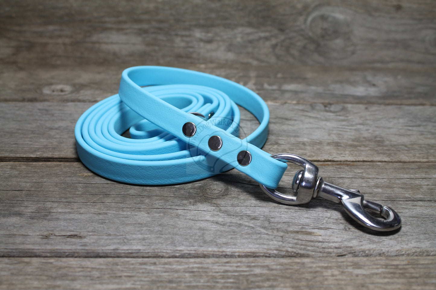 Frozen Blue Biothane Dog Leash - Regular 16mm (5/8") width