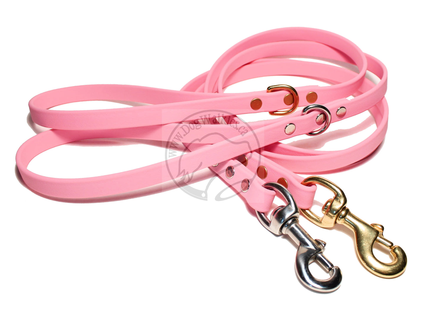 Bubblegum Biothane Dog Leash - Regular 16mm (5/8") width