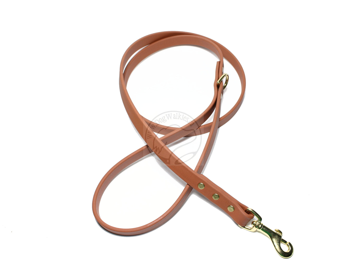 Caramel Brown Biothane Dog Leash - Regular 16mm (5/8") width