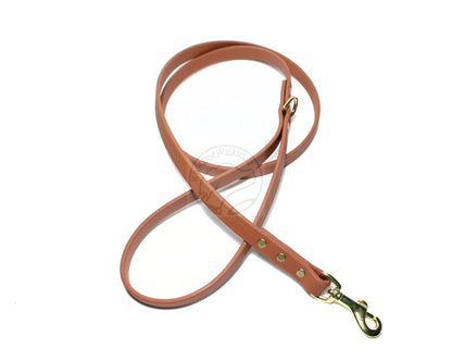 Caramel Brown Biothane Dog Leash - Regular 16mm (5/8") width