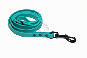 Matte Black Hardware Biothane Dog Leashes - 35 colours - all lengths & widths