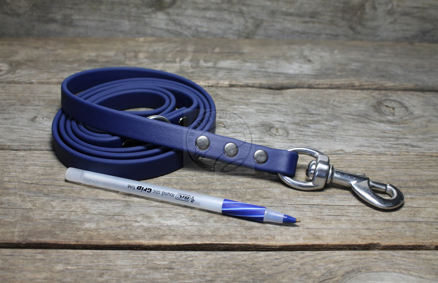 Navy Blue Biothane Dog Leash - Regular 16mm (5/8") width