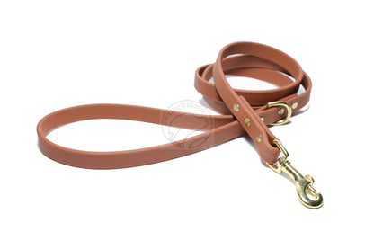 Caramel Brown Biothane Dog Leash - Regular 16mm (5/8") width