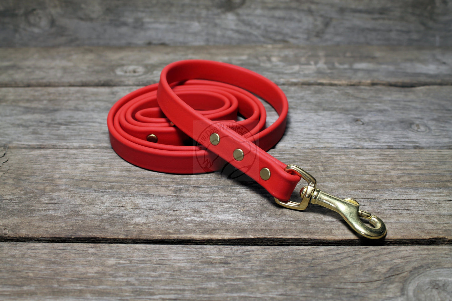 Poppy Red Biothane Dog Leash - Regular 16mm (5/8") width