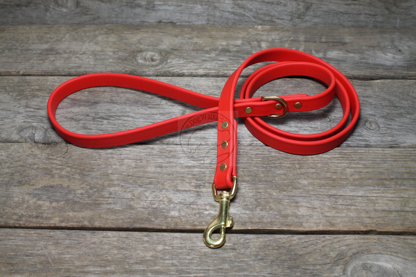 Poppy Red Biothane Dog Leash - Regular 16mm (5/8") width