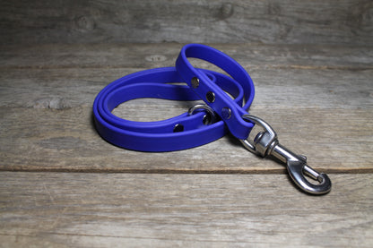 Royal Blue Biothane Dog Leash - Regular 16mm (5/8") width