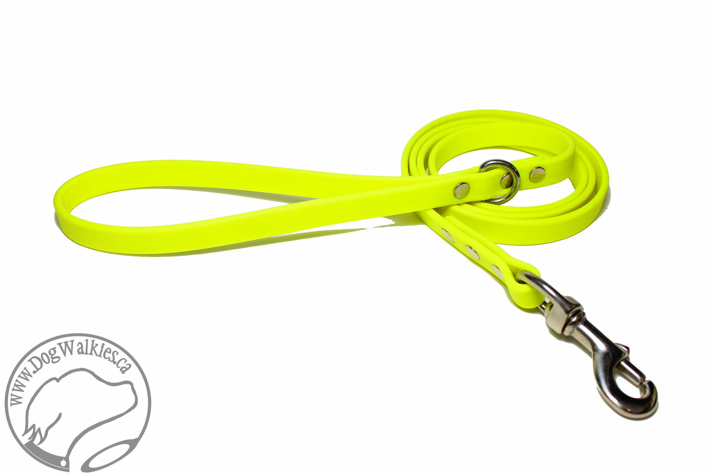 Neon Yellow Biothane Dog Leash - Regular 16mm (5/8") width