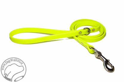 Neon Yellow Biothane Dog Leash - Regular 16mm (5/8") width