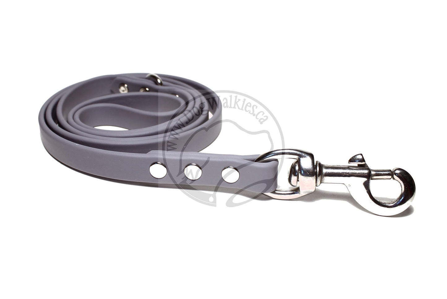 Stormy Grey or Gray Biothane Dog Leash - Regular 16mm (5/8") width